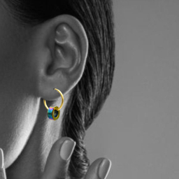 گوشواره طلا 18 عیار زنانه کاپانی مدل KE022