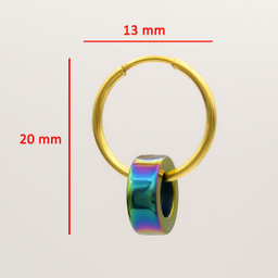 گوشواره طلا 18 عیار زنانه کاپانی مدل KE022