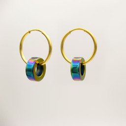 گوشواره طلا 18 عیار زنانه کاپانی مدل KE022