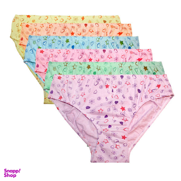 شورت زنانه مدل نخی اسلیپ کد E-185 بسته 6 عددی