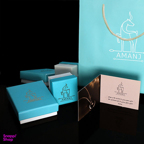 گردنبند طلای 18 عیار آمانژ گالری طرح پروانه مدل 016009