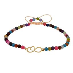 دستبند طلای 18 عیار آمانژ گالری طره بینهایت و قلب مدل 003001