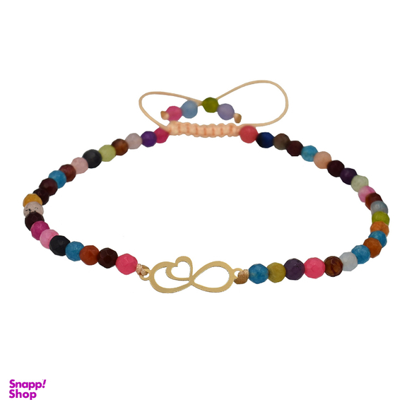 دستبند طلای 18 عیار آمانژ گالری طره بینهایت و قلب مدل 003001