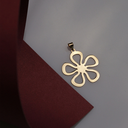 پلاک گردنبند طلای 18 عیار آمانژ گالری طرح قلب مدل 012