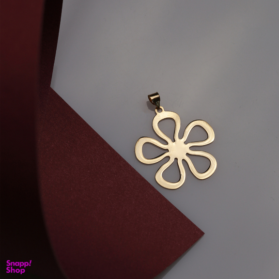 پلاک گردنبند طلای 18 عیار آمانژ گالری طرح قلب مدل 012