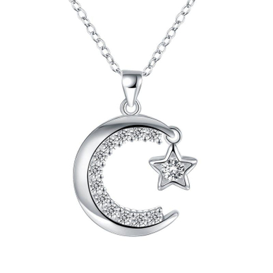 گردنبند طرح ماه و ستاره کد N859