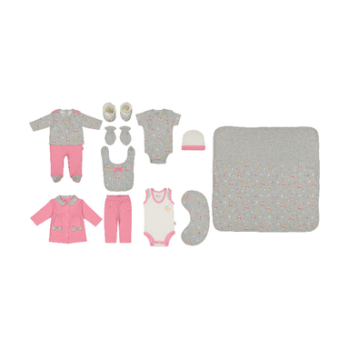 ست 13 تیکه نوزادی دخترانه نیلی مدل gol