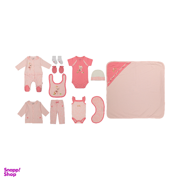 ست 13 تیکه نوزادی دخترانه نیلی مدل فلامینگو