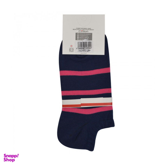 جوراب زنانه نخی دلمد (Delmod) طرح راه راه مدل مچی فری سایز