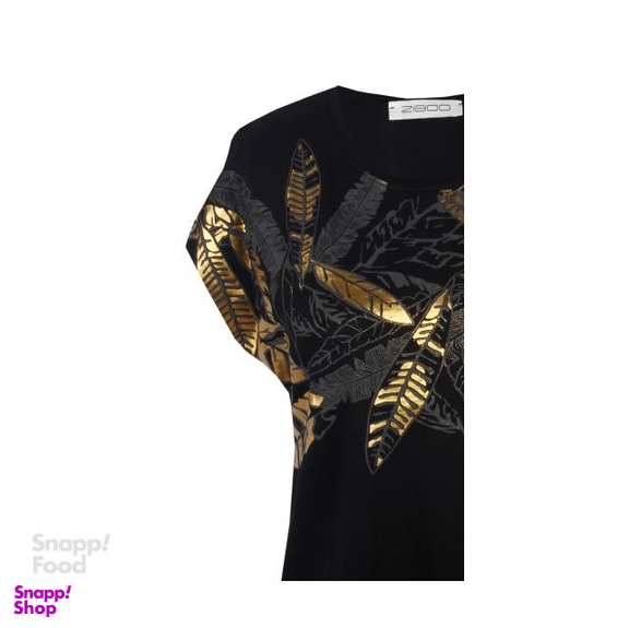 تی شرت زنانه زیبو (Zibo) مدل MV16 رنگ مشکی