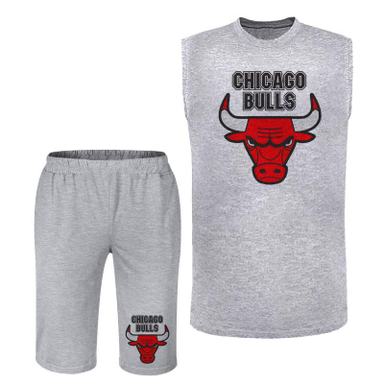 ست تاپ و شلوارک مردانه مدل Chicago Bulls کد Ba120 T