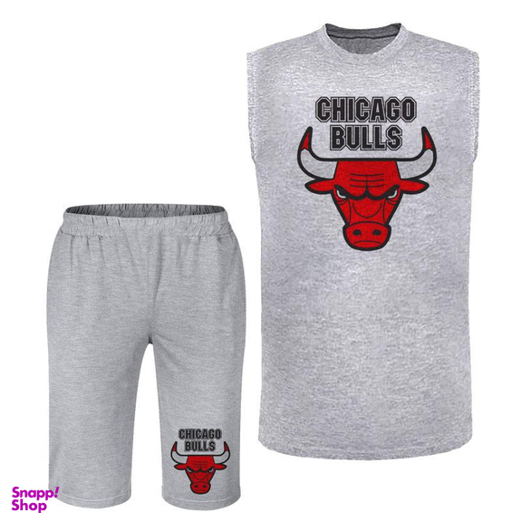 ست تاپ و شلوارک مردانه مدل Chicago Bulls کد Ba120 T