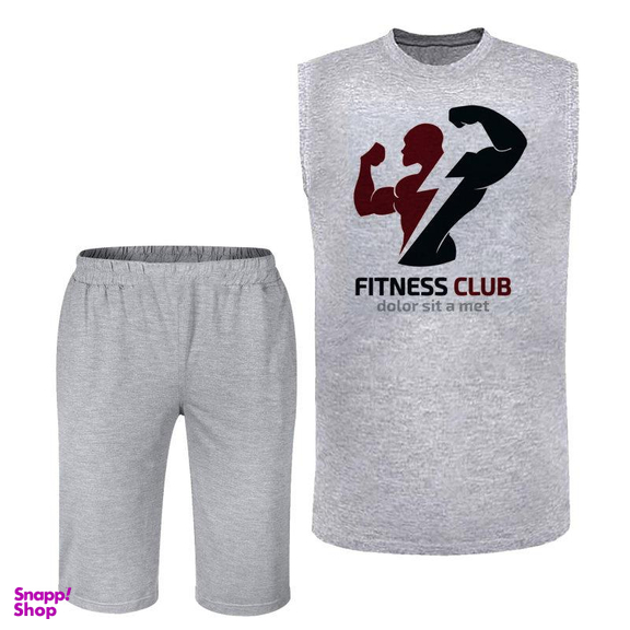 ست تاپ و شلوارک مردانه مدل بدنسازی کد Ba95 T