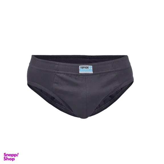 شورت اسلیپ مردانه تاپیک (Topick) نخ پنبه سوپر رنگ زغالی