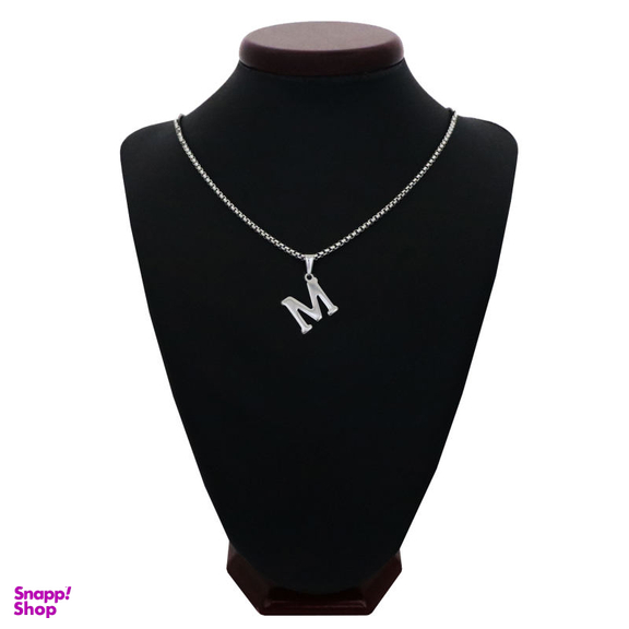 گردنبند مردانه طرح حرف M کد h03