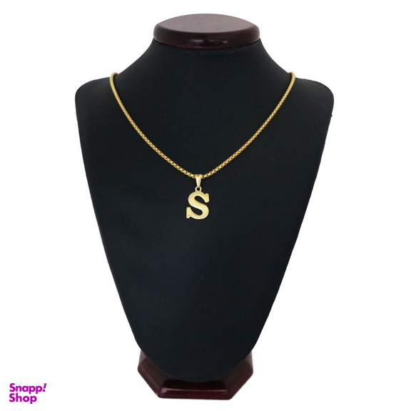 گردنبند مردانه طرح حرف S کد h05
