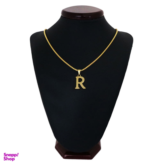 گردنبند مردانه طرح حرف R کد h020