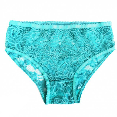 شورت زنانه طرح گیپور رنگ فیروزه‌ای