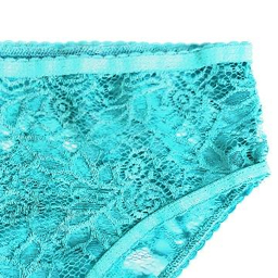 شورت زنانه طرح گیپور رنگ فیروزه‌ای