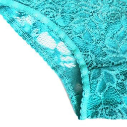 شورت زنانه طرح گیپور رنگ فیروزه‌ای