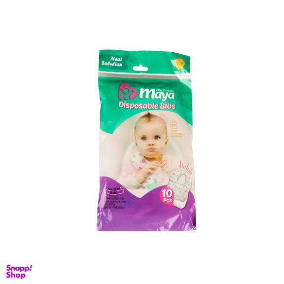 پیشبند یکبار مصرف نوزادی مایا (Maya) مدل 001 بسته 10 عددی