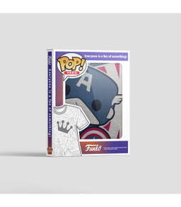 تیشرت فانکو (Funko) طرح کاپتان رنگ طوسی ملانژ