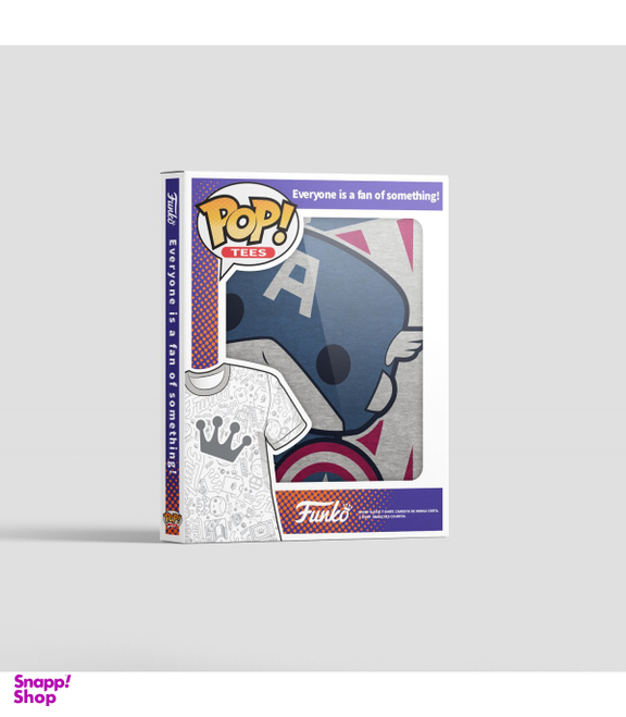 تیشرت فانکو (Funko) طرح کاپتان رنگ طوسی ملانژ