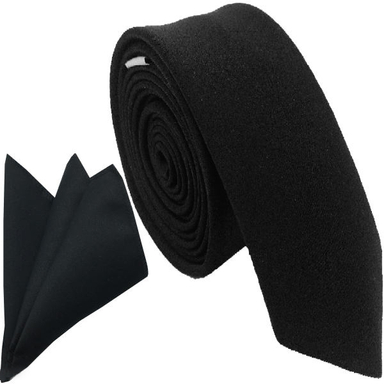 ست کراوات و دستمال جیب مردانه هکس ایران (Hex Iran) مدل Set-Sm Blk