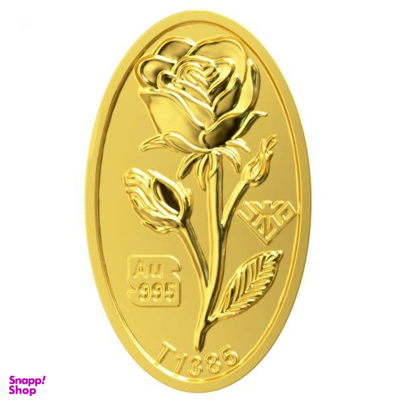 شمش طلا 24 عیار طلای محمد طرح گل رز کد 300