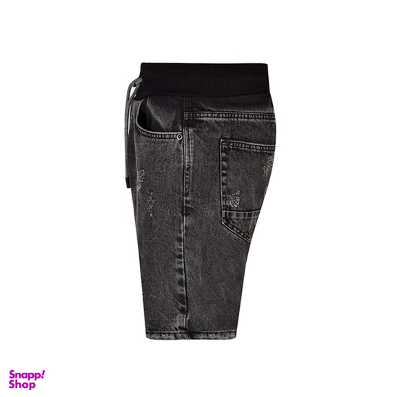 شلوارک جین کمرکش مردانه بادی اسپینر (Body Spinner) مدل 2481 ذغالی