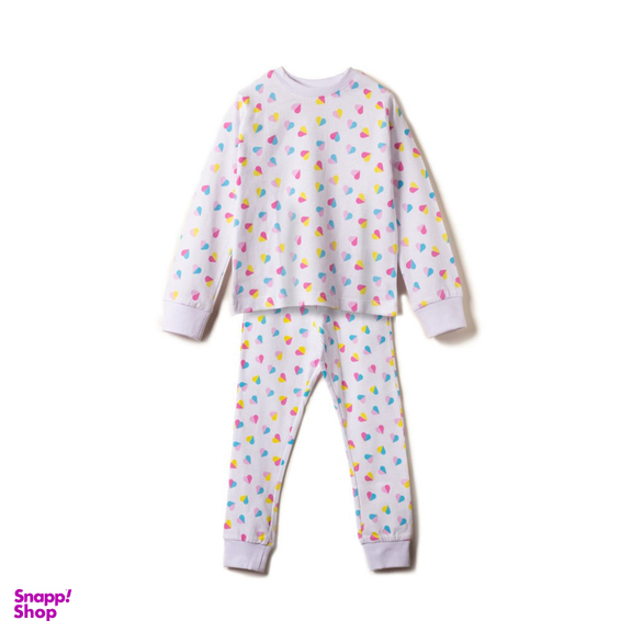 ست بلوز و شلوار دخترانه جی بی جو طرح قلب کد WH70064