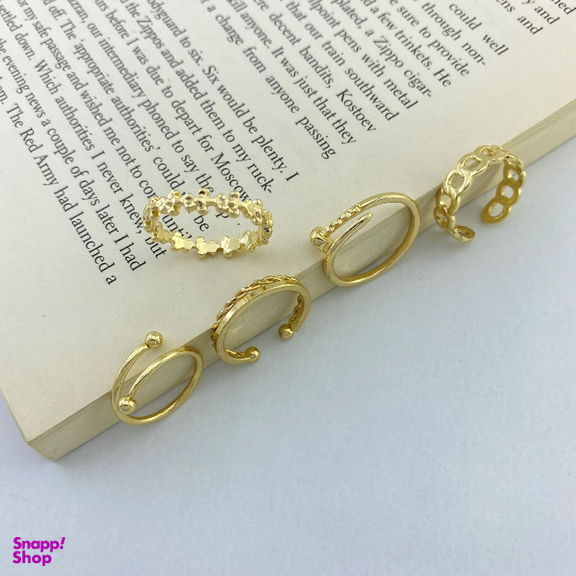 انگشتر زنانه مدل R4008 مجموعه 5 عددی