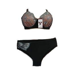 ست شورت نخی و سوتین پرسی چیچک (Chichak) مدل فنردار گیپور