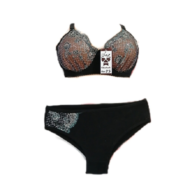 ست شورت نخی و سوتین پرسی چیچک (Chichak) مدل فنردار گیپور