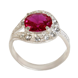 انگشتر نقره زنانه بازرگانی میلادی کد AW-021