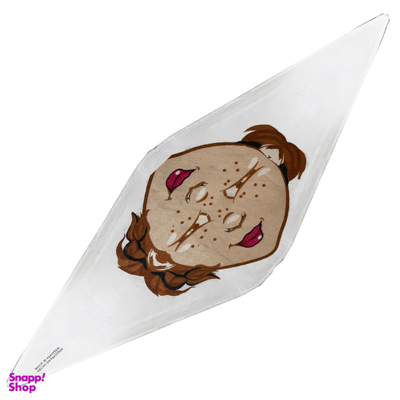 دستمال سر و گردن طرح GIRL کد 08 رنگ سفید