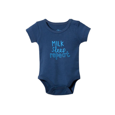 بادی آستین کوتاه نوزادی جی بی جو (Jibijo) مدل Milk Sleep کد 70074B