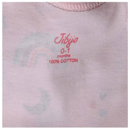 بادی آستین کوتاه نوزادی جی بی جو (Jibijo) مدل رنگین کمان کد 70075PI