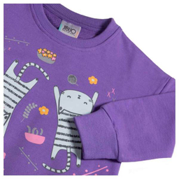 سویشرت دخترانه جی بی جو (Jibijo) مدل چاپ گربه کد 70037PP