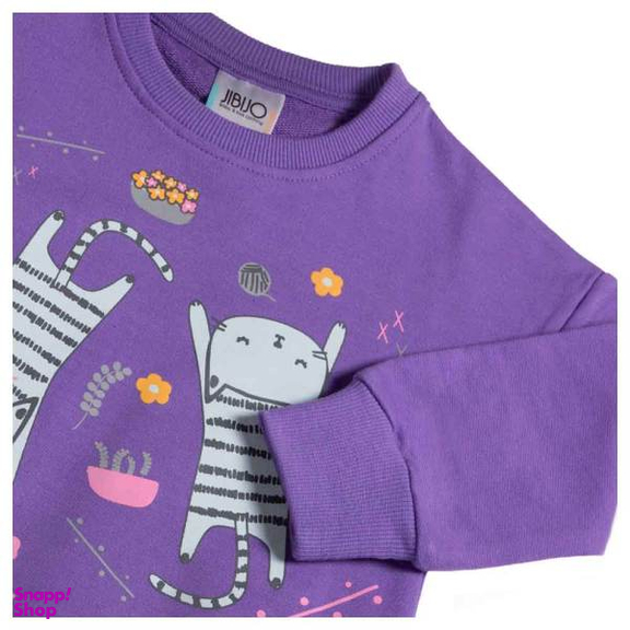 سویشرت دخترانه جی بی جو (Jibijo) مدل چاپ گربه کد 70037PP