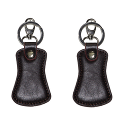 جاکلیدی چرم بارز (آدین چرم) کد G1.Q رنگ قهوه ای تیره مجموعه 2 عددی