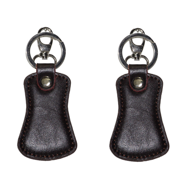 جاکلیدی چرم بارز (آدین چرم) کد G1.Q رنگ قهوه ای تیره مجموعه 2 عددی