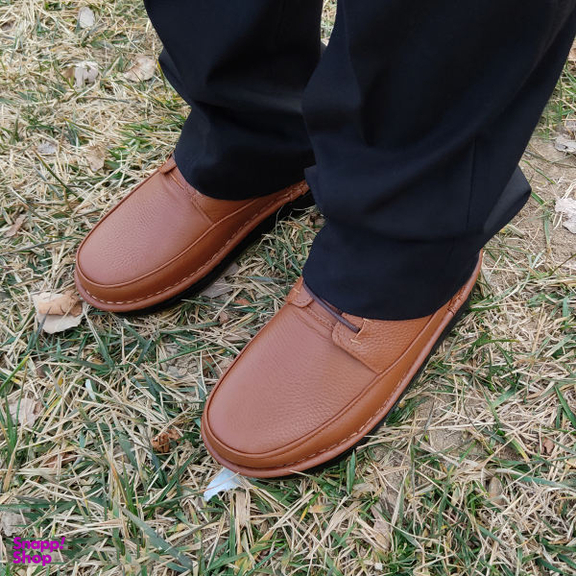 کفش طبی مردانه چرم تبریز (Charm Tabriz) مدل نامور رنگ عسلی