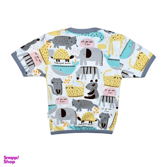 تیشرت آستین کوتاه نوزادی اسپیکو (Spico) کد 301 -5 بسته دو عددی