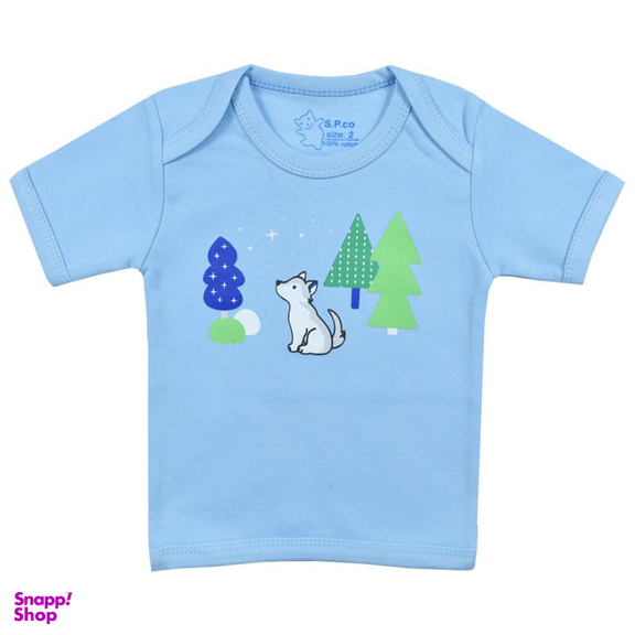 تیشرت آستین کوتاه نوزادی اسپیکو (Spico) کد 300 -3 بسته دو عددی