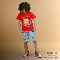 ست تیشرت و شلوارک پسرانه نیروان (Nirvaan) مدل 2128 -2