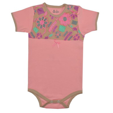 بادی آستین کوتاه نوزادی نیروان (Nirvaan) مدل گلبرگ