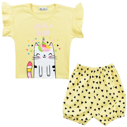 ست تیشرت و شلوارک دخترانه نیروان (Nirvaan) مدل 2173 -4