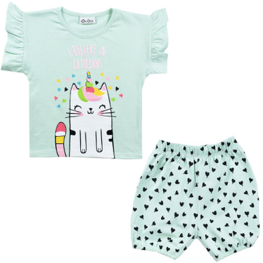 ست تیشرت و شلوارک دخترانه نیروان (Nirvaan) مدل 2173 -1