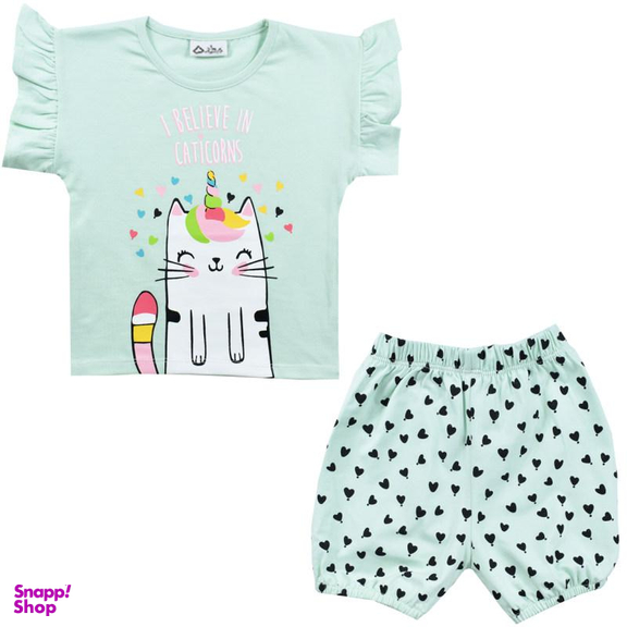 ست تیشرت و شلوارک دخترانه نیروان (Nirvaan) مدل 2173 -1